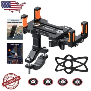 360° Rotatable Bike Phone Mount - Universal Anti-Shake Holder for 4.5-7" Devices - Picture 1 of 11