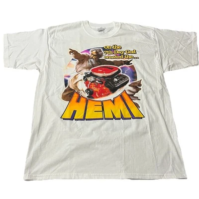 Camisa Hemi Y2K Vintage Mopar Muscle Car Motor En El Séptimo Día Creado por Dios Talla XL Foto 1 de 4