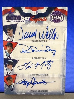 Bronx Legacy 2025 octubre Wells Guidry Clemens Williams automático 7/8 Yankees Foto 1 de 2