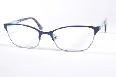 Anna Sui Eyeglasses AS215 Women Blue Full Rim Metal Eyewear Glasses Frames 52 mm - Imagem 1 de 4