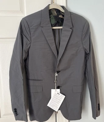 NWT Valentino Garavani Grey Men's Blazer Made In Italy Size 48 - Image 1 of 4