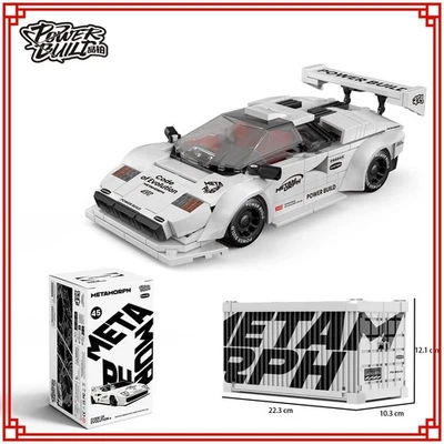 POWERBLOCK 1:32 Scale Racing Car Building Blocks Kit 8845 Assembled Supercar Toy - Image 1 of 4