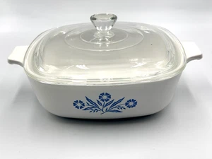 Cazuela Corning Ware azul aciano de 1 cuarto con tapa vintage - Imagen 1 de 7