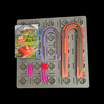 ThinkFun Rollercoaster Challenge Replacement Parts Track Pieces Car & Cards - Image 1 of 2