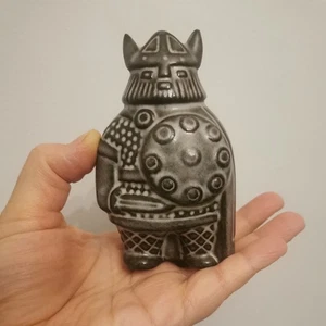 Vintage Hägglunds 1960 Taisto Kaasinen Upsala Ekeby Sweden Pottery Viking Figure - Picture 1 of 7