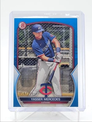 YASSER MERCEDES 2023 BOWMAN MLB BASEBALL BLUE BORDER TWINS /150 Q5971 - Image 1 of 2