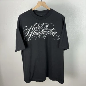 Y2K Hart & Huntington Totenkopf Grunge doppelseitiges großes Logo Vintage T-Shirt 2XL - Bild 1 von 6