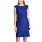 NWT Ralph Lauren Royal Blue Lace Cap Sleeve Sheath Dress Size 10