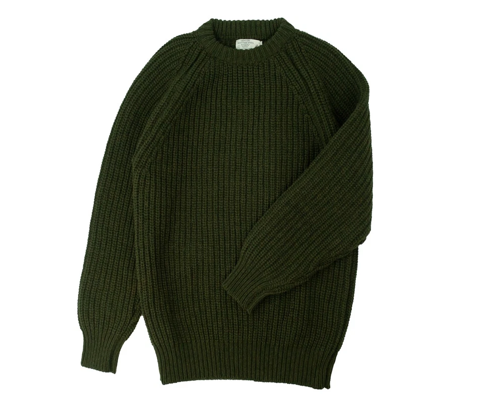Chunky Wool Fisherman Crew Neck Jumper - Various Colours - Image 1 of 1