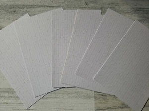 6 pieces of white brick Scrapbook Paper 4x6 photo mats #1451 - Picture 1 of 1
