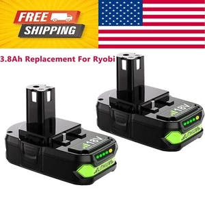 3.8AH Replacement lithium Battery for Ryobi  P102, P103 P104, P105, P106, P107 - Picture 1 of 6