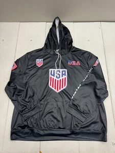 Shein Black Team USA Printed Long Sleeve Pullover Hoodie Mens Size 5XL - Picture 1 of 5