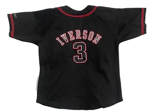 Vintage Allen Iverson Reebok Jersey Youth Medium Baseball Limited Edition - Picture 1 of 2