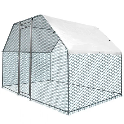 Cubierta impermeable para jaula de aves de corral grande de metal de 6,5 x 10 x 6,5 pies Foto 1 de 4