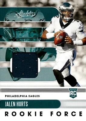 Jalen Hurts - 2020 Panini Absolute Rookie Jersey Card #14 - Image 1 of 2