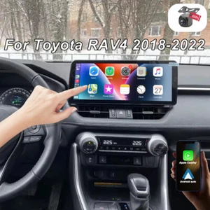 4+64G Fit Apple CarPlay 12.3" For Toyota RAV4 2018-2022 Android 13 Car Radio GPS - Picture 1 of 19