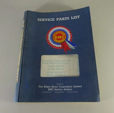 Catalogo Ricambi / Spare Parts List BMC Austin / Morris Mini Incl Pick-Up Corpo - Immagine 1 di 4