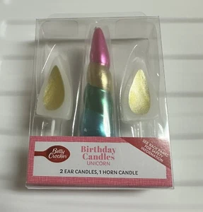 Betty Crocker Unicorn Birthday Candles Horn And Ears - Picture 1 of 3
