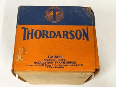 Thordarson T-21M56 Modulation Transformer, 75 watt, Ham Radio, NOS - Image 1 of 4