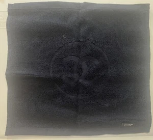 CHANEL Beaute Cosmetic Wash Cloth Face Towel Cotton Navy Blue New Golf - Picture 1 of 7