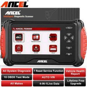 Ancel FX8000 Car Diagnostic Tool OBD2 Scanner ABS BMS EPB Oil Reset Code Reader - Picture 1 of 11