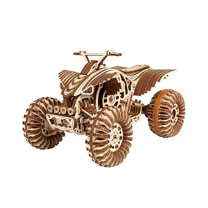 Wood Trick Cross Quad Bike Model Mechanical 3D Wooden Puzzle Best DIY Toy - Picture 1 of 3
