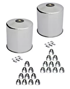 22.5" 10 Lug 1.5" Lug Nuts Eagle Flight Stainless Steel Rear Wheel Axle Trim Kit - Picture 1 of 1