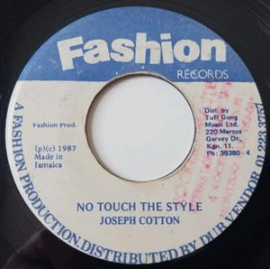 Joseph Cotton - No Touch The Style / Version Vinyl 45 - 1987 Fashion Records JA - Picture 1 of 6