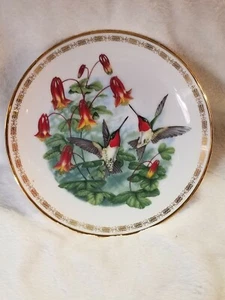 Ruby Throated Hummingbirds The Jeweled Hummingbirds Plate Collection Hamilton - Picture 1 of 9
