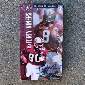 Vtg 1997 Jerry Rice Signed San Francisco 49ers Official NFL Team Video VHS Tape - Picture 1 of 13