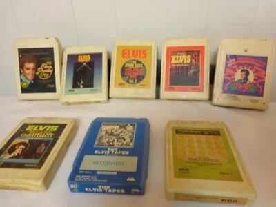 Elvis 8 Track Tapes Collectable Lot of 8 Mixed Variety from 1969 - 1977 - Image 1 of 4