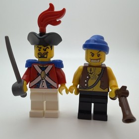 LEGO MINIFIGURES Brickbeard 6243: IMPERIAL SOLDIER Red Plume & PIRATE Gold Tooth