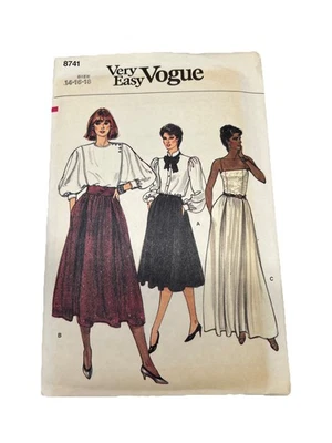 Faldas vintage Easy Vogue patrón 8741 - talla 14-16-18 sin cortar años 80 Foto 1 de 4