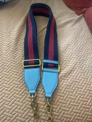 Authentic GUCCI Web Crossbody Bag Replacement Strap Diana Blue Adjustable Logo - Image 1 of 4