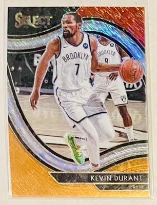 2020-21 Panini Select Courtside Kevin Durant #259 Red White Orange Shimmer (G) - Image 1 of 2