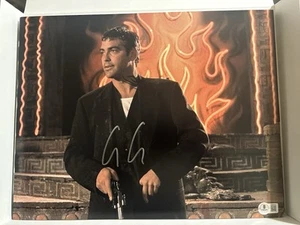 Foto firmada certificada por Beckett George Clooney Bas 11x14 From Dusk Till Dawn - Imagen 1 de 1