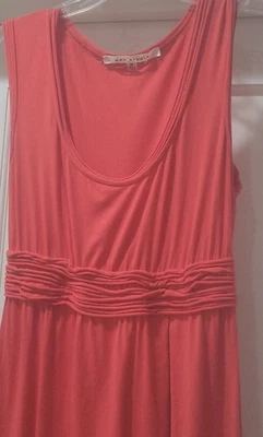Vestido Max Studio Pullover Sin Mangas Rojo/Naranja Estilo Griego con Cintura Talla M Foto 1 de 4
