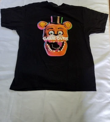Camiseta negra XL Five Nights at Freddy's Fazbear "Game Over" para hombre Foto 1 de 2