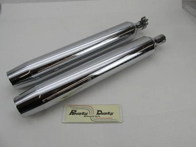 Par de silenciadores de escape cromados Tri Glide 64900244B originales Harley Foto 1 de 4