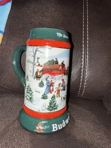 1991 Budweiser Holiday Beer Stein The Seasons Best Clydesdale - Picture 1 of 5