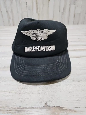 Vintage 1980’s Harley Davidson Motorcycles Snapback Foam Trucker Hat USED HEAVY - Image 1 of 4