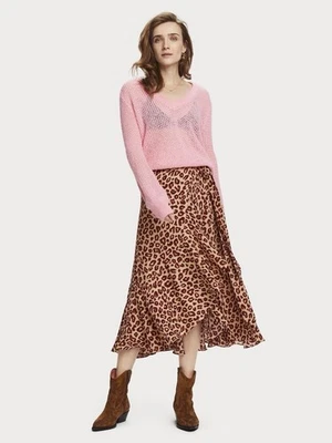 Scoth & Soda Size S Animal Print Ruffle Wrap Skirt New - Image 1 of 4