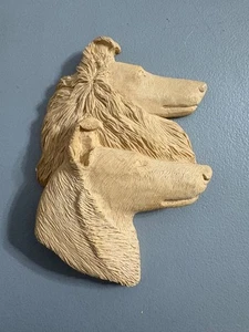 Wooden Collie Dogs Décor - Picture 1 of 3