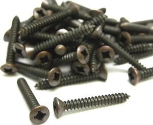 25, 50, or 100 Pieces! Oval Head Phillips #8 x 1-1/4" Wood Screws Antique Bronze - Picture 1 of 5