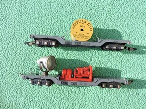 American Flyer S - 636 REEL CAR & Depressed Center SEARCHLIGHT CAR Link Coupler - Picture 1 of 7