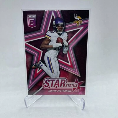JUSTIN JEFFERSON ~ 2022 Panini Donruss Elite Star Status Pink SS9 PWE Vikings - Image 1 of 2