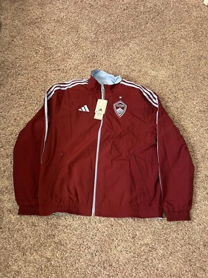Men's M MEDIUM Colorado Rapids adidas On-Field Anthem Full-Zip REVERSIBLE JACKET - Image 1 of 4