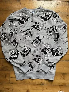 H&M Spongebob Schwammkopf Sweatshirt Grau Größe XS Neu ohne Etikett Unisex - Bild 1 von 3