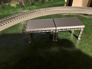 N Scale Wide Trestle Platform for Elevated Train Open Girder Side - Set of 2 - Picture 1 of 4