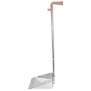 2 Count Stainless Steel Trash Office Dust Pan Broom Dustpan Long Handle - Afbeelding 1 van 12